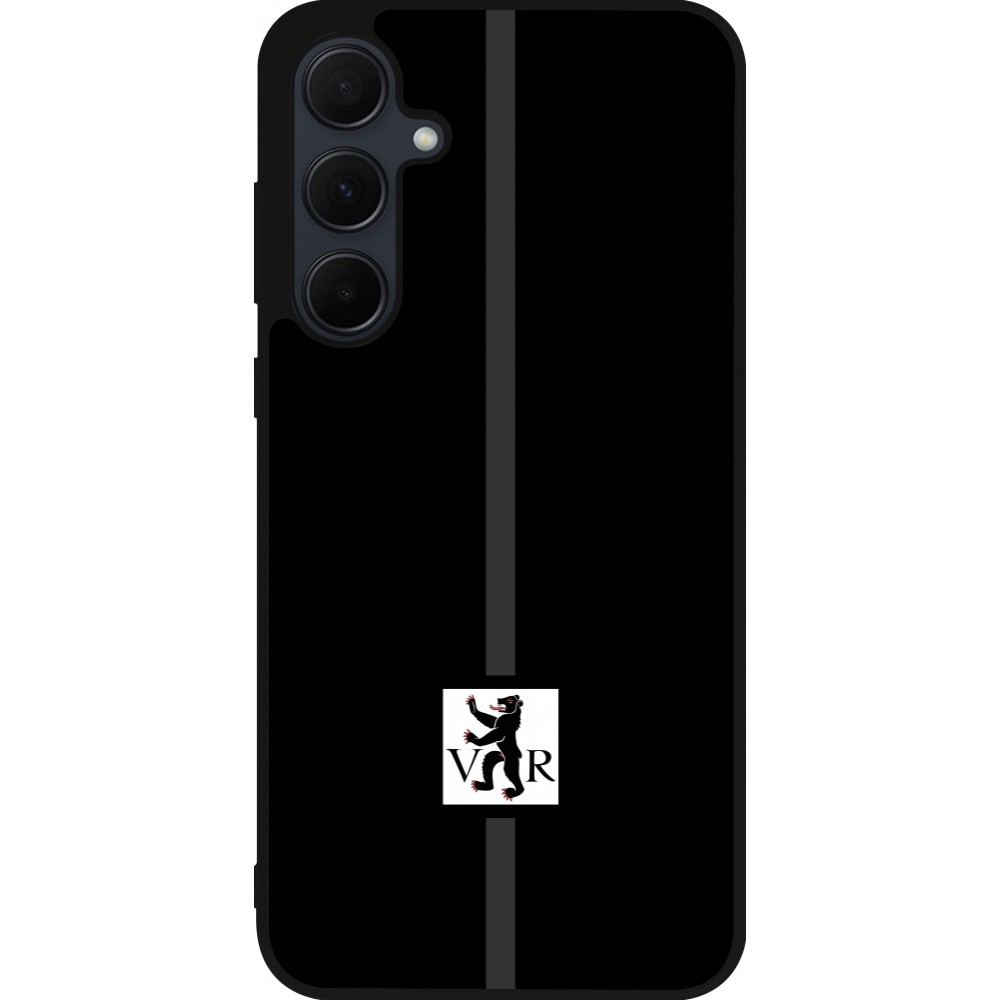 Coque Samsung Galaxy A56 - Silicone rigide noir Canton AR noir