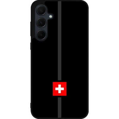 Coque Samsung Galaxy A56 - Silicone rigide noir Canton CH noir