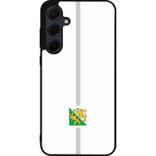 Coque Samsung Galaxy A56 - Silicone rigide noir Canton TG blanc