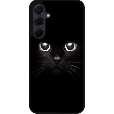Coque Samsung Galaxy A56 - Silicone rigide noir Cat eyes