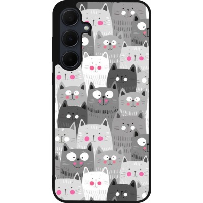 Samsung Galaxy A56 Case Hülle - Silikon schwarz Katzenschwärme