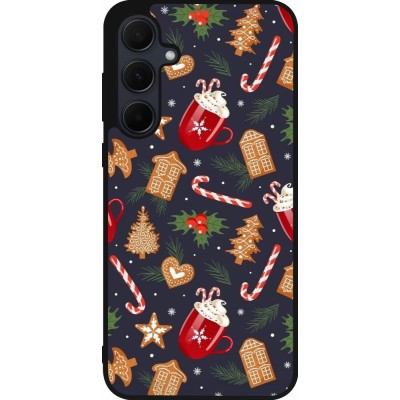 Coque Samsung Galaxy A56 - Silicone rigide noir Christmas 25 Pattern Gingerbread House