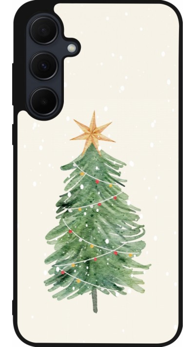 Coque Samsung Galaxy A56 - Silicone rigide noir Christmas 25 Sketch Tree