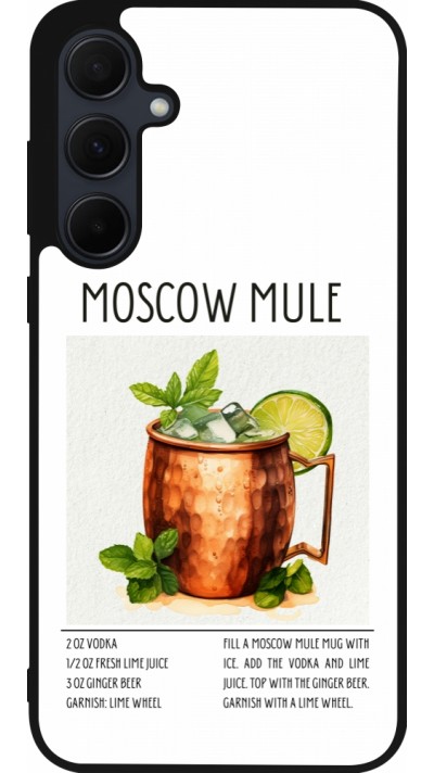 Samsung Galaxy A56 Case Hülle - Silikon schwarz Cocktail Rezept Moscow Mule