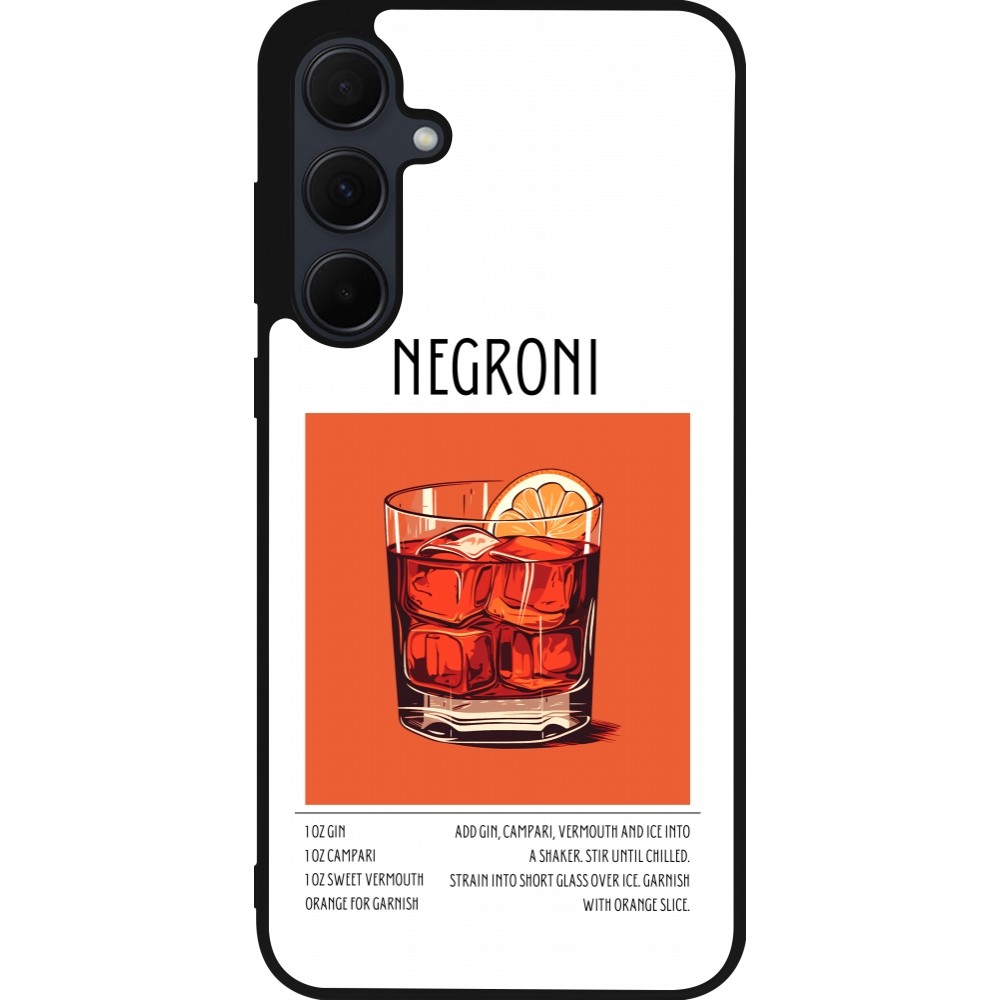 Samsung Galaxy A56 Case Hülle - Silikon schwarz Cocktail Rezept Negroni