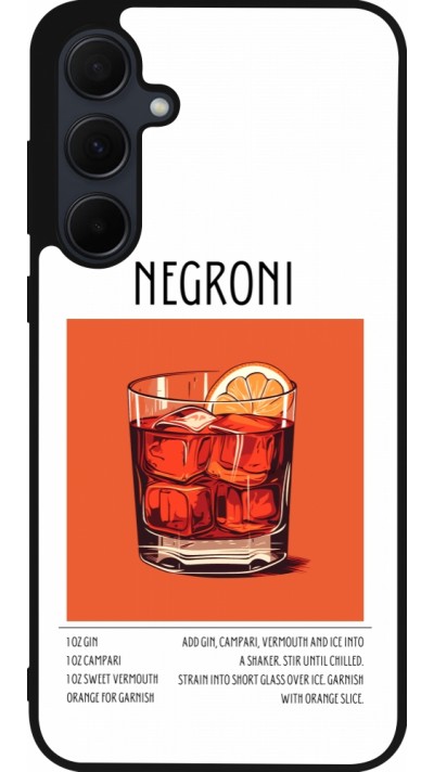 Samsung Galaxy A56 Case Hülle - Silikon schwarz Cocktail Rezept Negroni