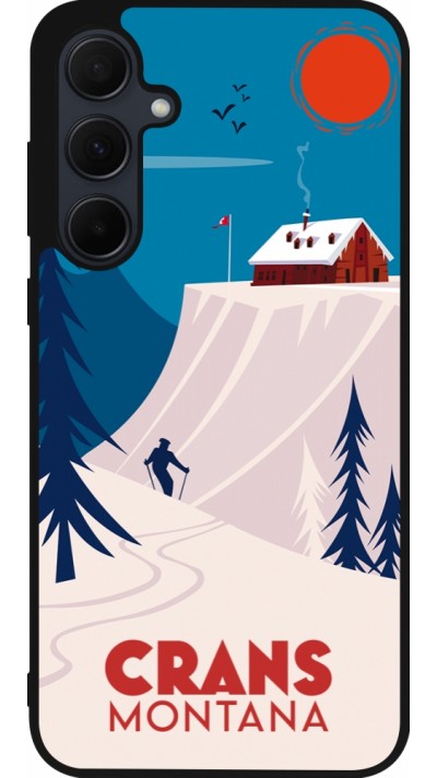 Samsung Galaxy A56 Case Hülle - Silikon schwarz Crans-Montana Cabane