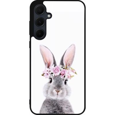 Coque Samsung Galaxy A56 - Silicone rigide noir Easter 2023 flower bunny