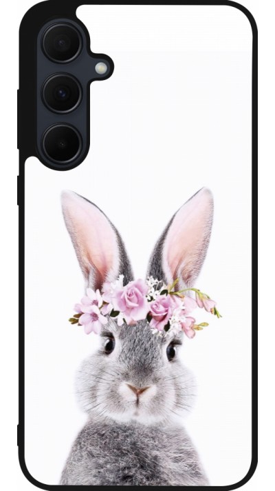 Coque Samsung Galaxy A56 - Silicone rigide noir Easter 2023 flower bunny