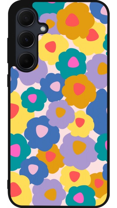 Coque Samsung Galaxy A56 - Silicone rigide noir Easter 2024 flower power