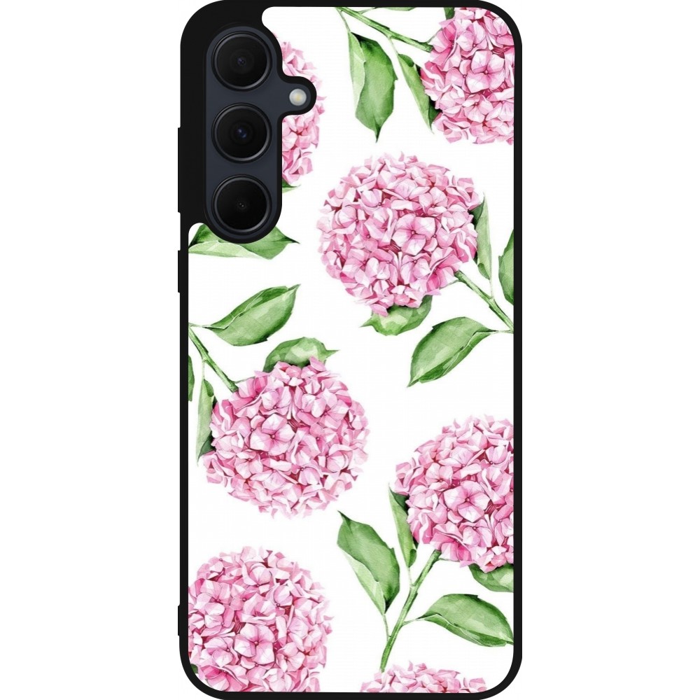Coque Samsung Galaxy A56 - Silicone rigide noir Easter 2024 pink flowers
