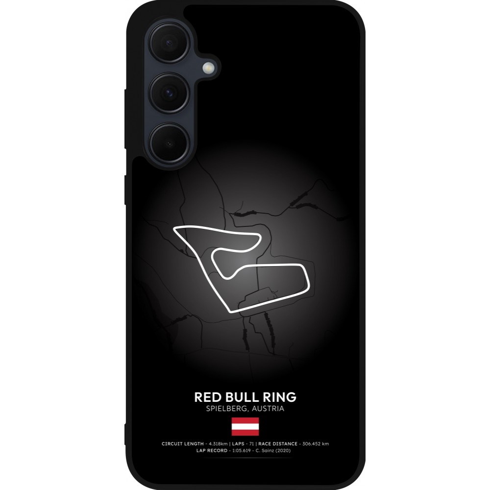 Coque Samsung Galaxy A56 - Silicone rigide noir F1 Track 2025 Austria