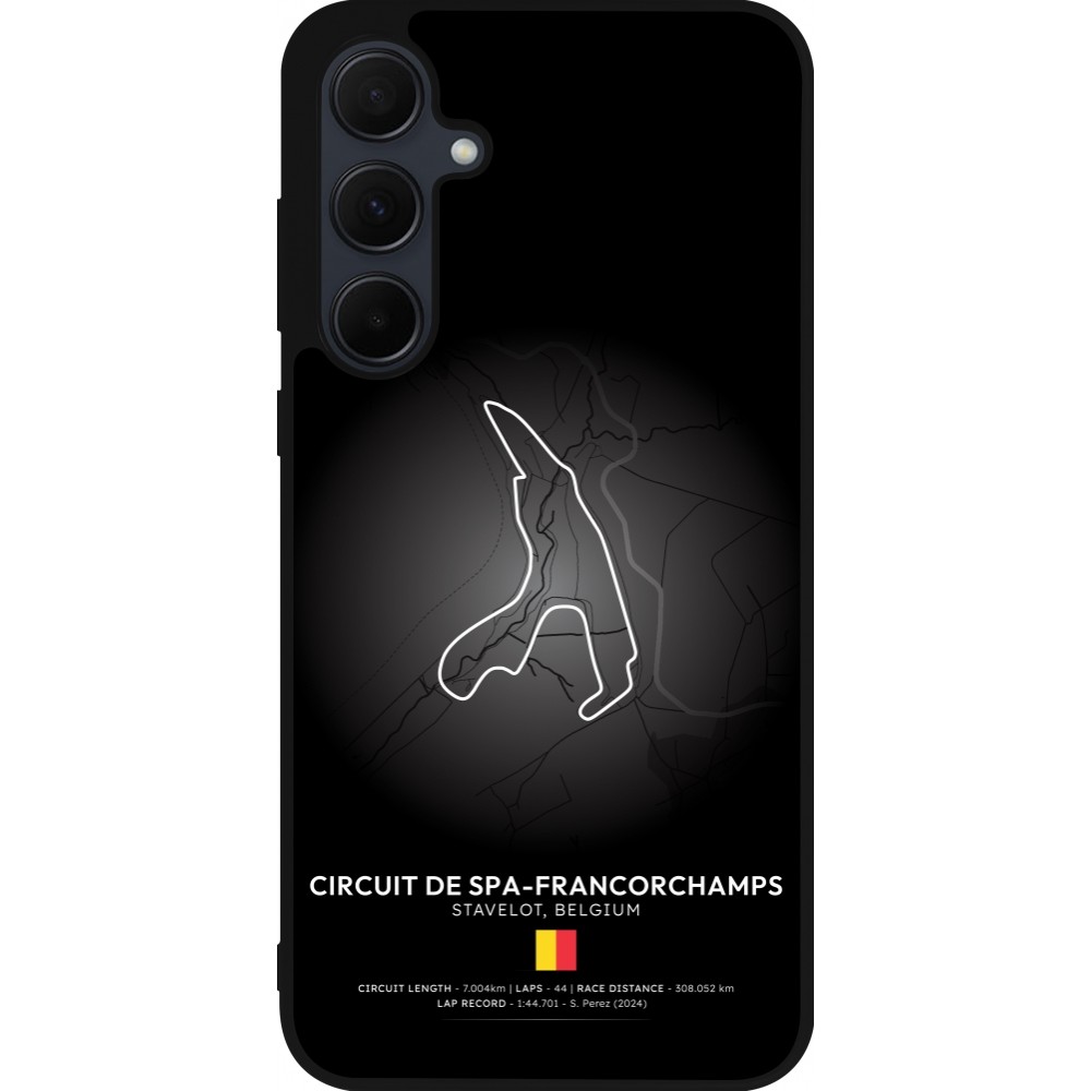 Coque Samsung Galaxy A56 - Silicone rigide noir F1 Track 2025 Belgium