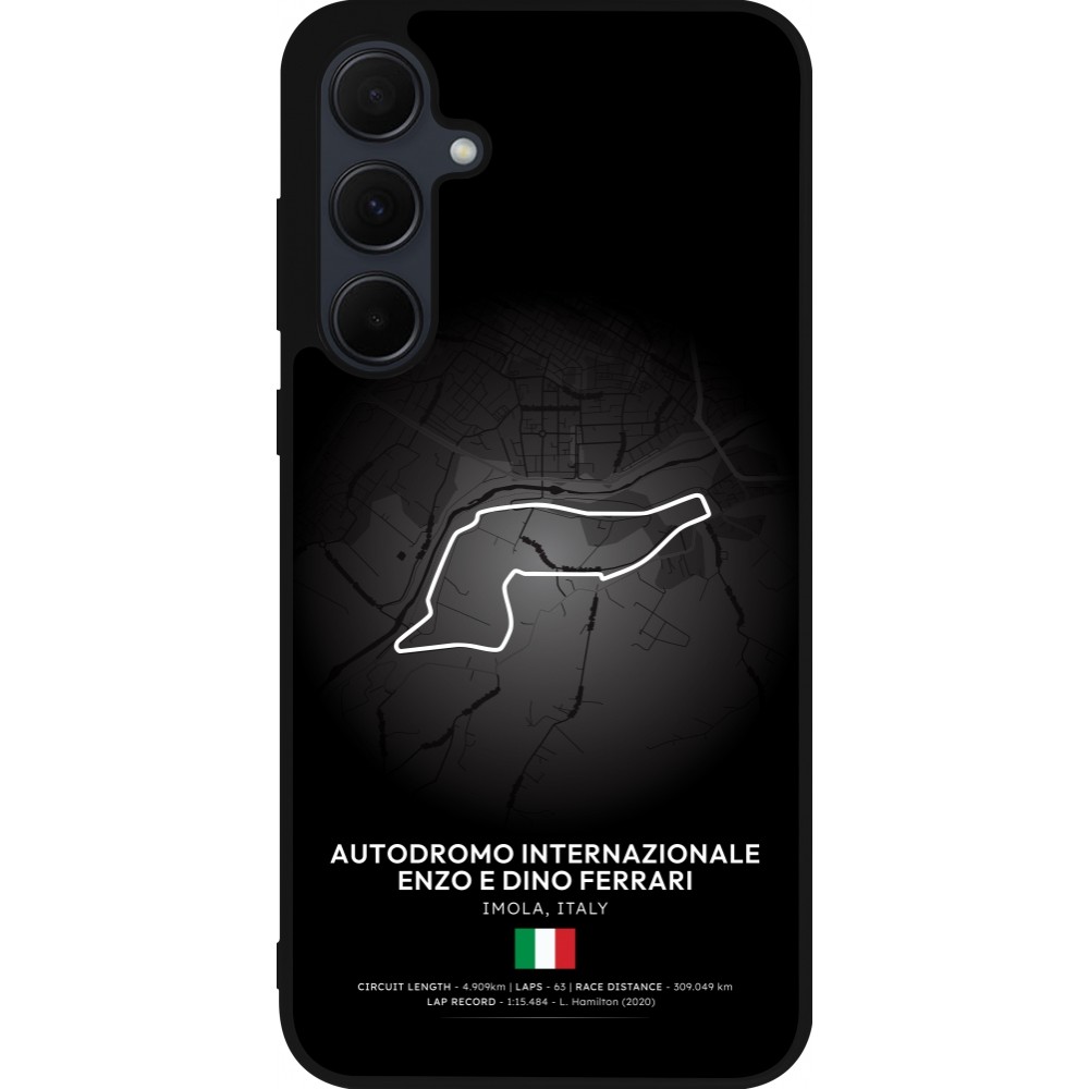 Coque Samsung Galaxy A56 - Silicone rigide noir F1 Track 2025 Emilia-Rogmana