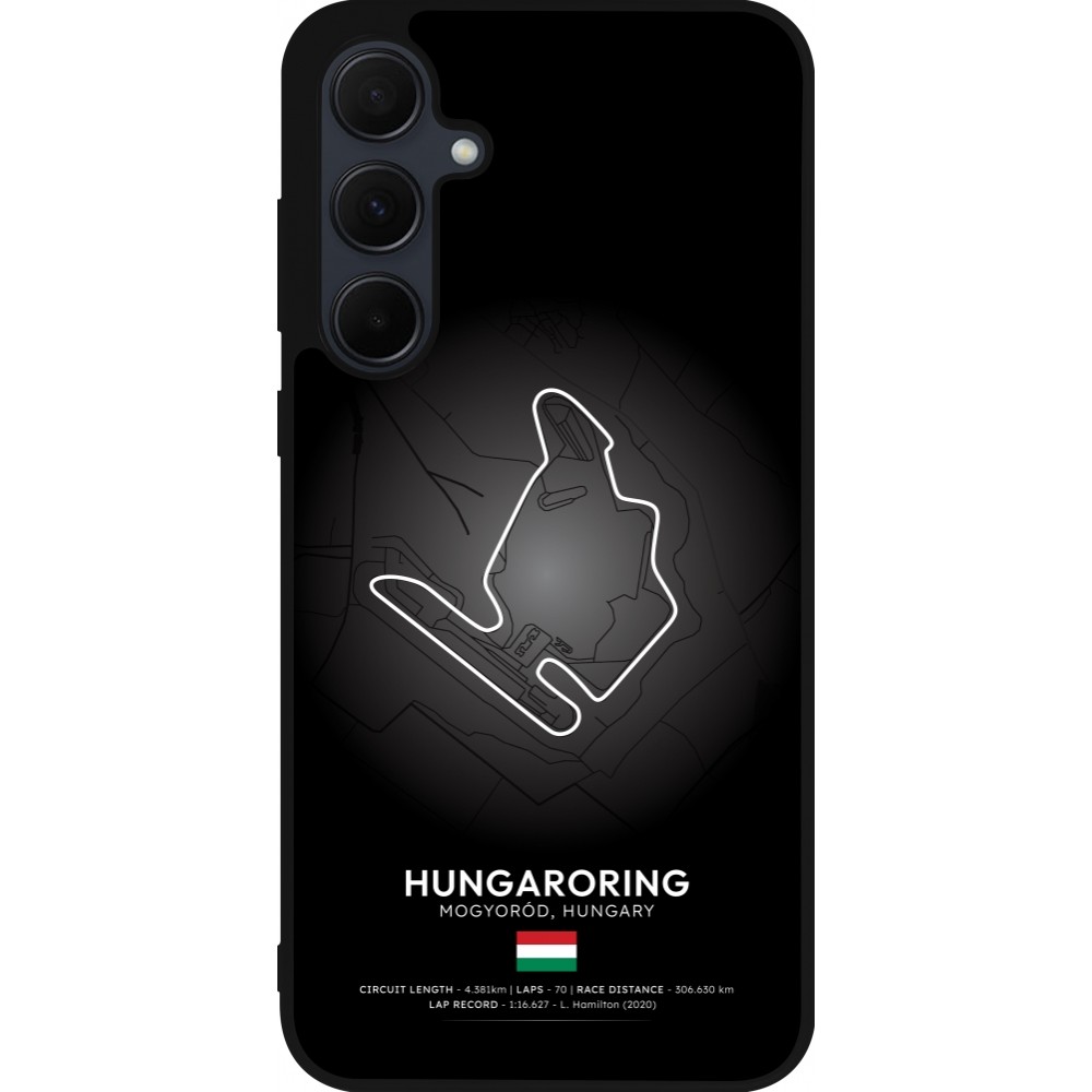 Coque Samsung Galaxy A56 - Silicone rigide noir F1 Track 2025 Hungary