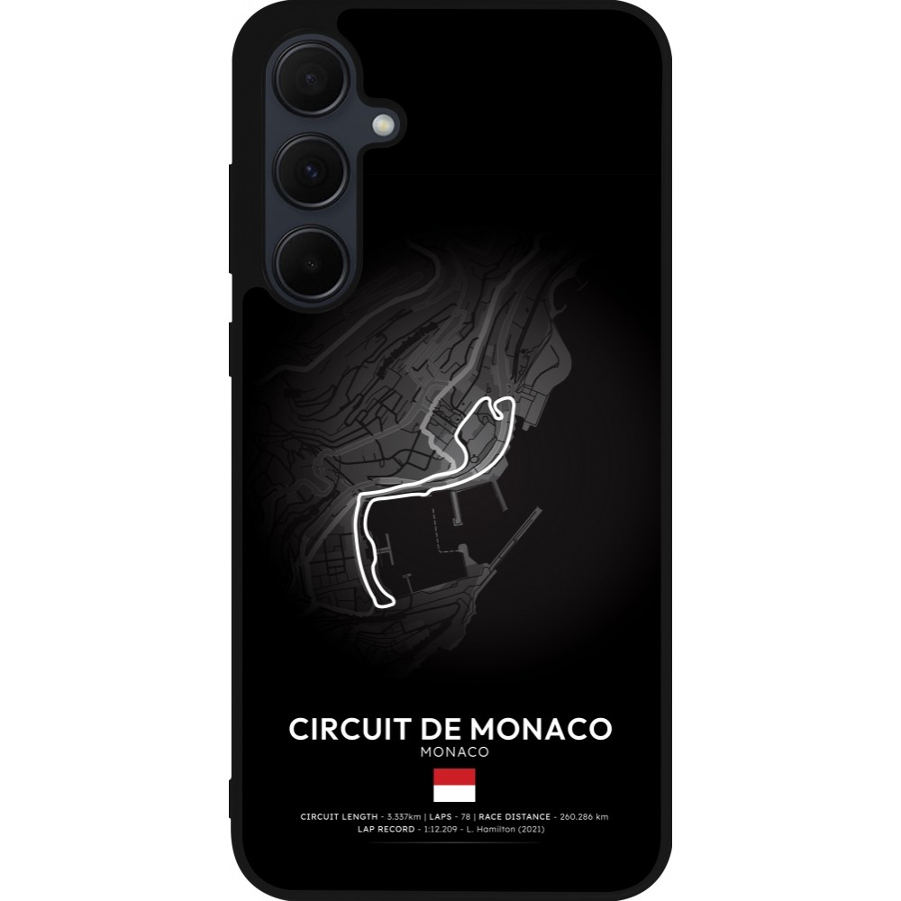 Coque Samsung Galaxy A56 - Silicone rigide noir F1 Track 2025 Monaco