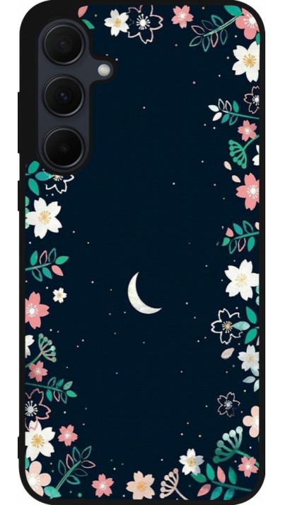 Samsung Galaxy A56 Case Hülle - Silikon schwarz Flowers space