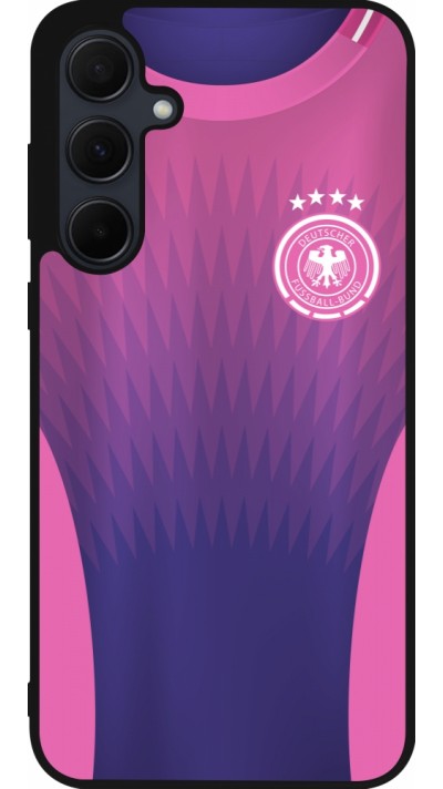 Coque Samsung Galaxy A56 - Silicone rigide noir Maillot de football Allemagne Extérieur personnalisable