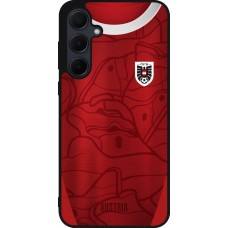 Coque Samsung Galaxy A56 - Silicone rigide noir Maillot de football Autriche personnalisable