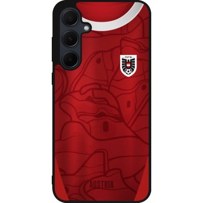 Coque Samsung Galaxy A56 - Silicone rigide noir Maillot de football Autriche personnalisable