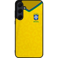 Coque Samsung Galaxy A56 - Silicone rigide noir Maillot de football Brésil 2022 personnalisable