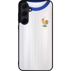 Coque Samsung Galaxy A56 - Silicone rigide noir Maillot de football France Extérieur personnalisable