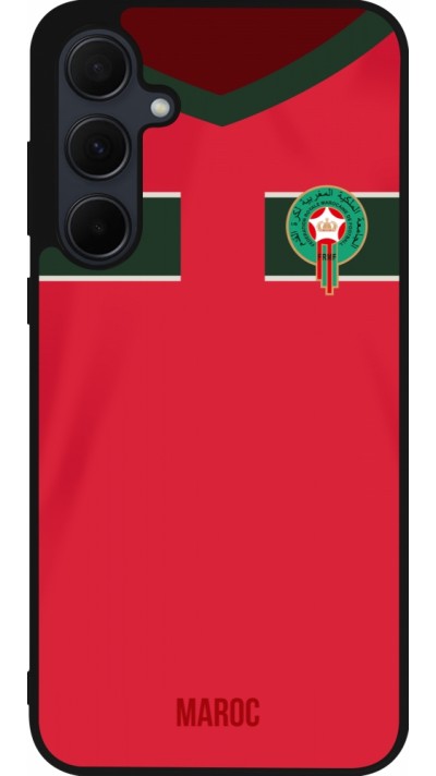 Samsung Galaxy A56 Case Hülle - Silikon schwarz Marokko 2022 personalisierbares Fussballtrikot
