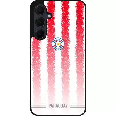 Coque Samsung Galaxy A56 - Silicone rigide noir Maillot de football Paraguay 2026 personnalisable