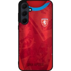 Coque Samsung Galaxy A56 - Silicone rigide noir Maillot de football République Tchèque personnalisable