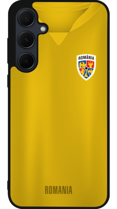 Samsung Galaxy A56 Case Hülle - Silikon schwarz Fussballtrikot Rumänien