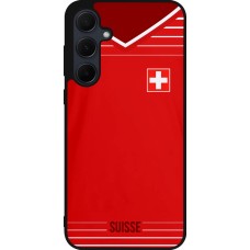 Coque Samsung Galaxy A56 - Silicone rigide noir Football shirt Switzerland 2022