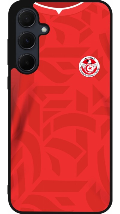 Samsung Galaxy A56 Case Hülle - Silikon schwarz Tunesien 2022 personalisierbares Fussballtrikot
