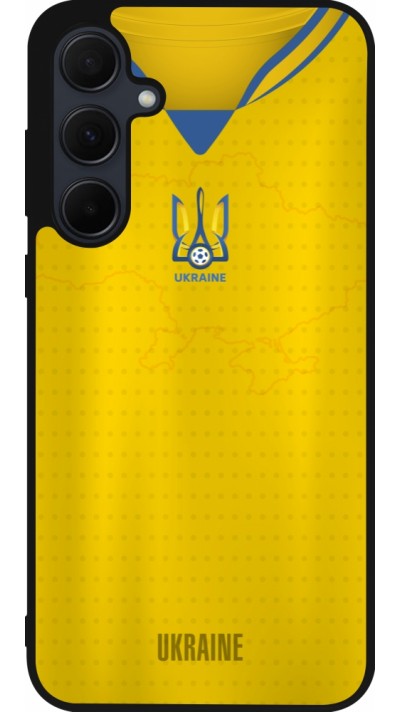 Samsung Galaxy A56 Case Hülle - Silikon schwarz Fussballtrikot Ukraine