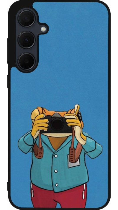 Samsung Galaxy A56 Case Hülle - Silikon schwarz Frog with camera DTMF