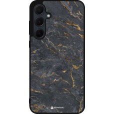 Samsung Galaxy A56 Case Hülle - Silikon schwarz Grey Gold Marble