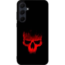 Coque Samsung Galaxy A56 - Silicone rigide noir Halloween 2023 scary skull