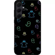 Samsung Galaxy A56 Case Hülle - Silikon schwarz Halloween 2024 colorful ghosts