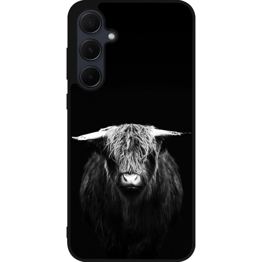 Coque Samsung Galaxy A56 - Silicone rigide noir Highland calf black