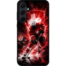 Samsung Galaxy A56 Case Hülle - Silikon schwarz Hockey World Championship Player