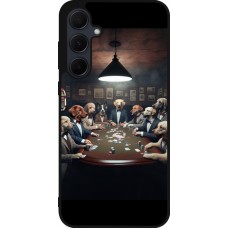 Coque Samsung Galaxy A56 - Silicone rigide noir Les pokerdogs
