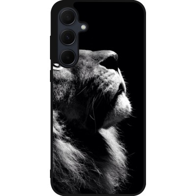 Coque Samsung Galaxy A56 - Silicone rigide noir Lion looking up