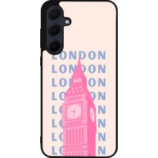 Samsung Galaxy A56 Case Hülle - Silikon schwarz London Pink Print