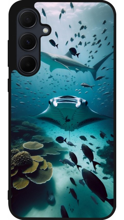 Samsung Galaxy A56 Case Hülle - Silikon schwarz Manta Lagune Reinigung