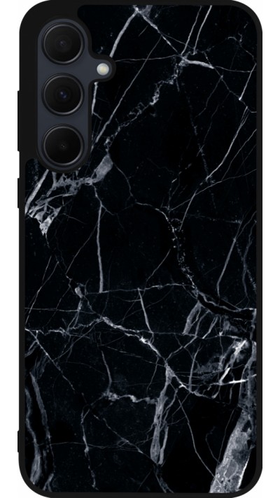 Samsung Galaxy A56 Case Hülle - Silikon schwarz Marble Black 01