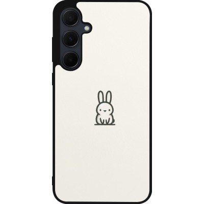 Coque Samsung Galaxy A56 - Silicone rigide noir Minimal bunny cutie
