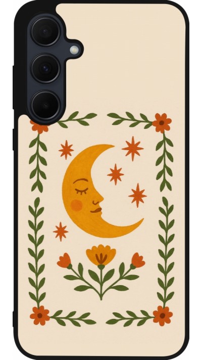 Samsung Galaxy A56 Case Hülle - Silikon schwarz Half moon stamp 2026