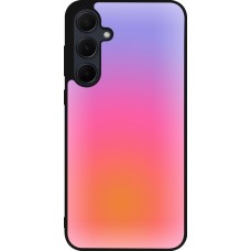 Coque Samsung Galaxy A56 - Silicone rigide noir Orange Pink Blue Gradient