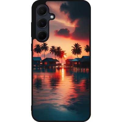 Samsung Galaxy A56 Case Hülle - Silikon schwarz Paradies Malediven