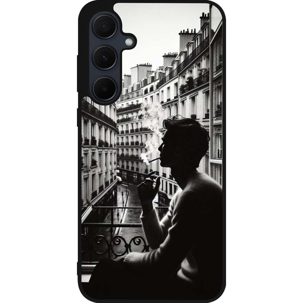 Samsung Galaxy A56 Case Hülle - Silikon schwarz Parisian Smoker