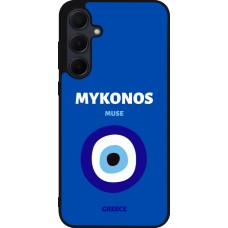 Coque Samsung Galaxy A56 - Silicone rigide noir Pop Summer Destination Mykonos
